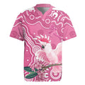 Australia Breast Cancer Awareness Rugby Jersey Pink Cockatoo Ribbon Aboriginal Art - Aussie Hoodie