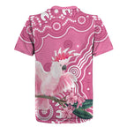 Australia Breast Cancer Awareness Rugby Jersey Pink Cockatoo Ribbon Aboriginal Art - Aussie Hoodie
