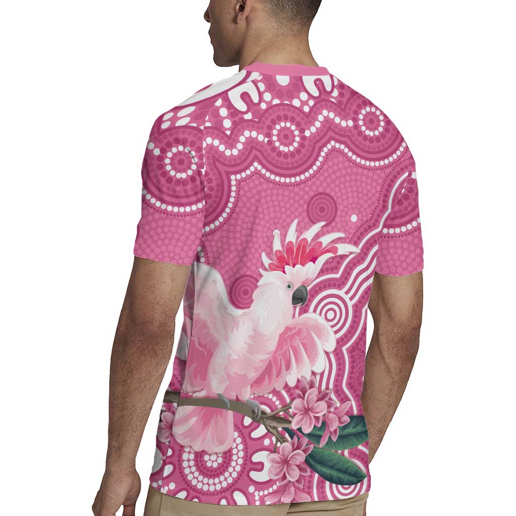 Australia Breast Cancer Awareness Rugby Jersey Pink Cockatoo Ribbon Aboriginal Art - Aussie Hoodie