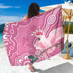Australia Breast Cancer Awareness Sarong Pink Cockatoo Ribbon Aboriginal Art - Aussie Hoodie