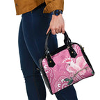 Australia Breast Cancer Awareness Shoulder Handbag Pink Cockatoo Ribbon Aboriginal Art - Aussie Hoodie