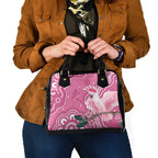 Australia Breast Cancer Awareness Shoulder Handbag Pink Cockatoo Ribbon Aboriginal Art - Aussie Hoodie