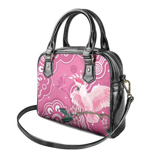 Australia Breast Cancer Awareness Shoulder Handbag Pink Cockatoo Ribbon Aboriginal Art - Aussie Hoodie