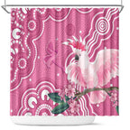 Australia Breast Cancer Awareness Shower Curtain Pink Cockatoo Ribbon Aboriginal Art - Aussie Hoodie