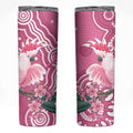 Australia Breast Cancer Awareness Skinny Tumbler Pink Cockatoo Ribbon Aboriginal Art - Aussie Hoodie