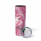 Australia Breast Cancer Awareness Skinny Tumbler Pink Cockatoo Ribbon Aboriginal Art - Aussie Hoodie
