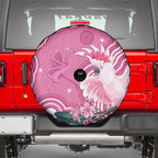 Australia Breast Cancer Awareness Spare Tire Cover Pink Cockatoo Ribbon Aboriginal Art - Aussie Hoodie