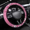 Australia Breast Cancer Awareness Steering Wheel Cover Pink Cockatoo Ribbon Aboriginal Art - Aussie Hoodie