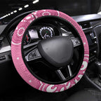 Australia Breast Cancer Awareness Steering Wheel Cover Pink Cockatoo Ribbon Aboriginal Art - Aussie Hoodie
