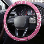 Australia Breast Cancer Awareness Steering Wheel Cover Pink Cockatoo Ribbon Aboriginal Art - Aussie Hoodie