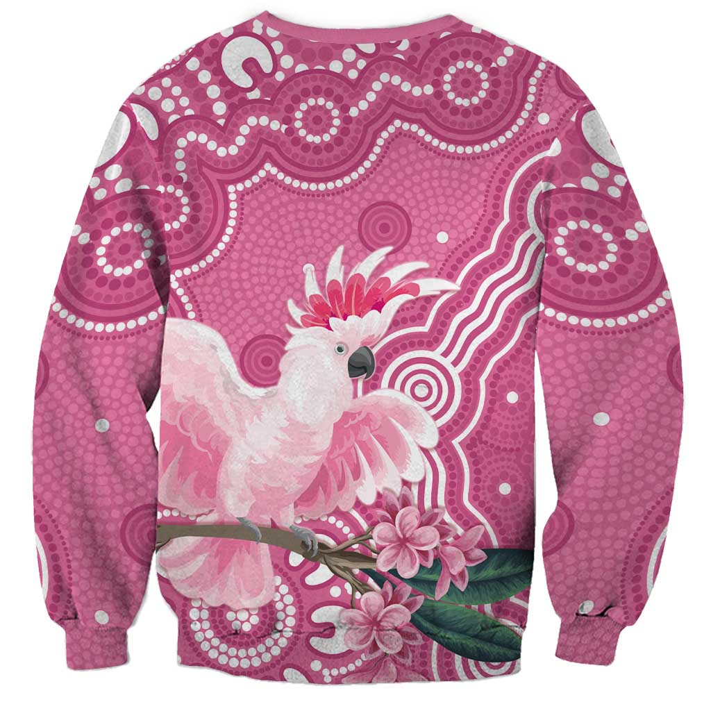 Australia Breast Cancer Awareness Sweatshirt Pink Cockatoo Ribbon Aboriginal Art - Aussie Hoodie
