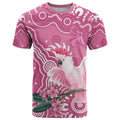 Australia Breast Cancer Awareness T Shirt Pink Cockatoo Ribbon Aboriginal Art - Aussie Hoodie