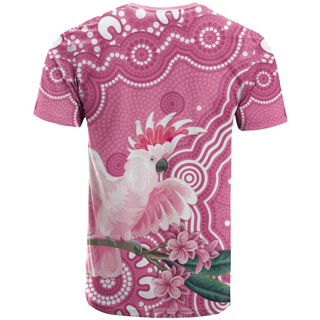 Australia Breast Cancer Awareness T Shirt Pink Cockatoo Ribbon Aboriginal Art - Aussie Hoodie