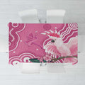 Australia Breast Cancer Awareness Tablecloth Pink Cockatoo Ribbon Aboriginal Art - Aussie Hoodie