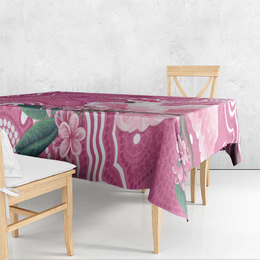 Australia Breast Cancer Awareness Tablecloth Pink Cockatoo Ribbon Aboriginal Art - Aussie Hoodie