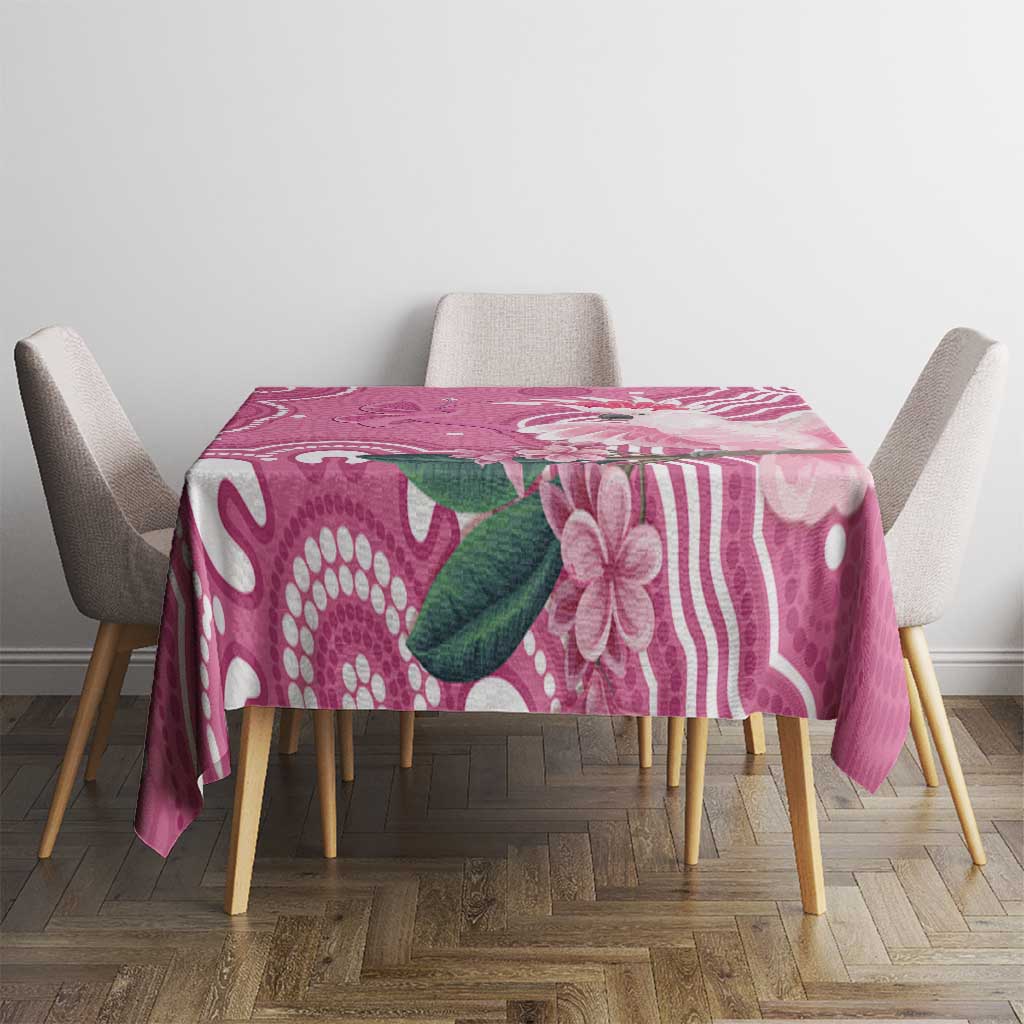 Australia Breast Cancer Awareness Tablecloth Pink Cockatoo Ribbon Aboriginal Art - Aussie Hoodie