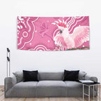 Australia Breast Cancer Awareness Tapestry Pink Cockatoo Ribbon Aboriginal Art - Aussie Hoodie