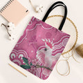 Australia Breast Cancer Awareness Tote Bag Pink Cockatoo Ribbon Aboriginal Art - Aussie Hoodie