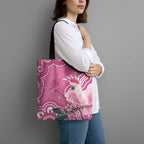 Australia Breast Cancer Awareness Tote Bag Pink Cockatoo Ribbon Aboriginal Art - Aussie Hoodie