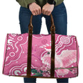 Australia Breast Cancer Awareness Travel Bag Pink Cockatoo Ribbon Aboriginal Art - Aussie Hoodie