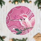 Australia Breast Cancer Awareness Tree Skirt Pink Cockatoo Ribbon Aboriginal Art - Aussie Hoodie