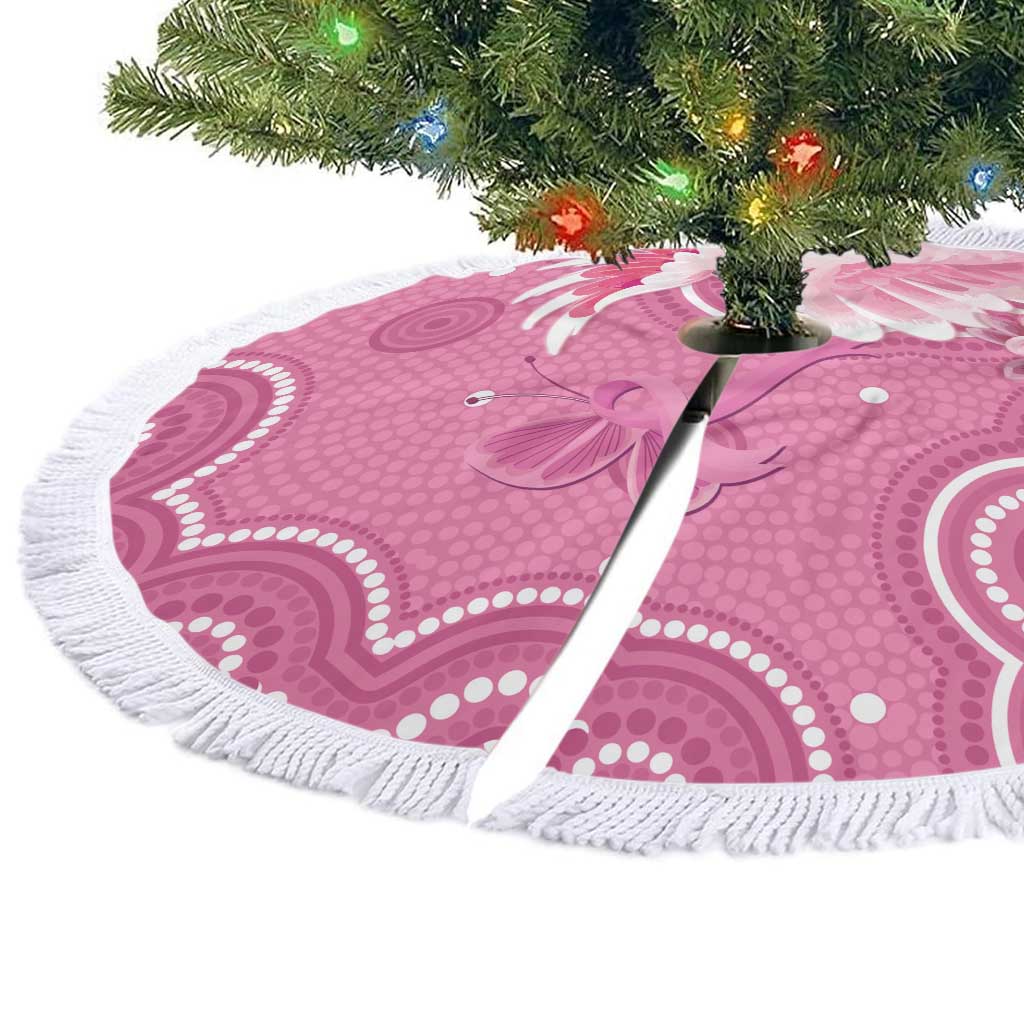 Australia Breast Cancer Awareness Tree Skirt Pink Cockatoo Ribbon Aboriginal Art - Aussie Hoodie
