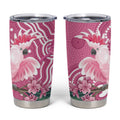 Australia Breast Cancer Awareness Tumbler Cup Pink Cockatoo Ribbon Aboriginal Art - Aussie Hoodie