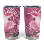 Australia Breast Cancer Awareness Tumbler Cup Pink Cockatoo Ribbon Aboriginal Art - Aussie Hoodie