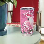 Australia Breast Cancer Awareness Tumbler Cup Pink Cockatoo Ribbon Aboriginal Art - Aussie Hoodie