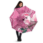 Australia Breast Cancer Awareness Umbrella Pink Cockatoo Ribbon Aboriginal Art - Aussie Hoodie