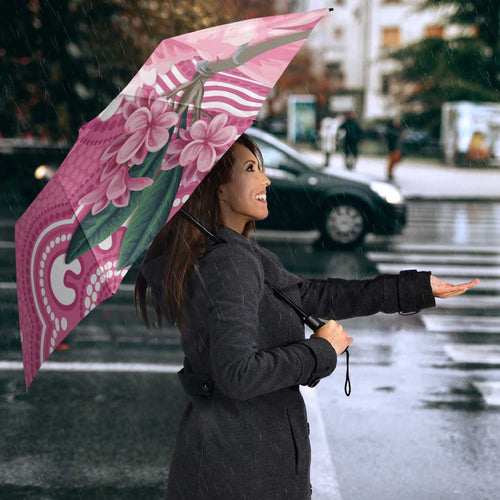 Australia Breast Cancer Awareness Umbrella Pink Cockatoo Ribbon Aboriginal Art - Aussie Hoodie