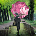 Australia Breast Cancer Awareness Umbrella Pink Cockatoo Ribbon Aboriginal Art - Aussie Hoodie