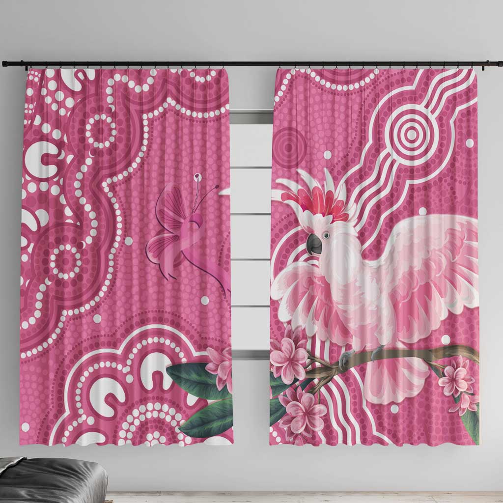 Australia Breast Cancer Awareness Window Curtain Pink Cockatoo Ribbon Aboriginal Art - Aussie Hoodie