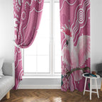 Australia Breast Cancer Awareness Window Curtain Pink Cockatoo Ribbon Aboriginal Art - Aussie Hoodie