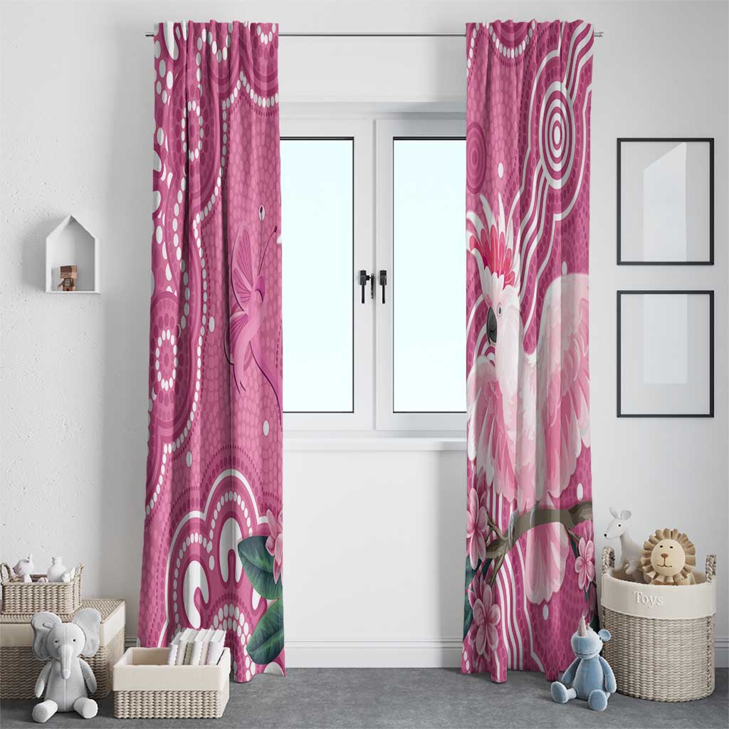 Australia Breast Cancer Awareness Window Curtain Pink Cockatoo Ribbon Aboriginal Art - Aussie Hoodie