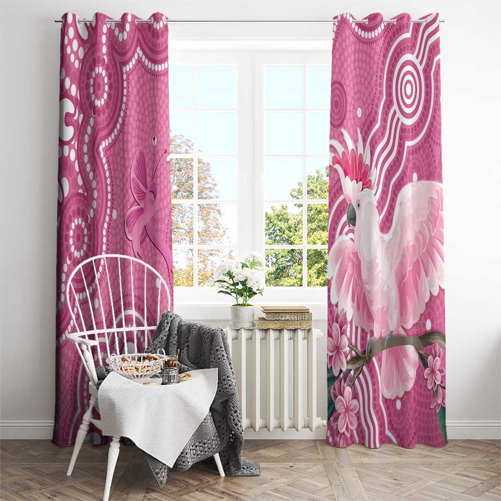 Australia Breast Cancer Awareness Window Curtain Pink Cockatoo Ribbon Aboriginal Art - Aussie Hoodie