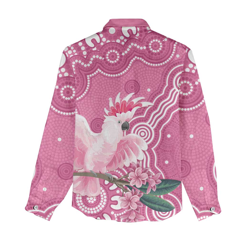 Australia Breast Cancer Awareness Women Casual Shirt Pink Cockatoo Ribbon Aboriginal Art - Aussie Hoodie
