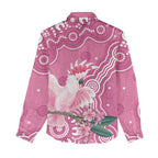 Australia Breast Cancer Awareness Women Casual Shirt Pink Cockatoo Ribbon Aboriginal Art - Aussie Hoodie