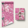 Australia Breast Cancer Awareness Wrapping Paper Pink Cockatoo Ribbon Aboriginal Art - Aussie Hoodie