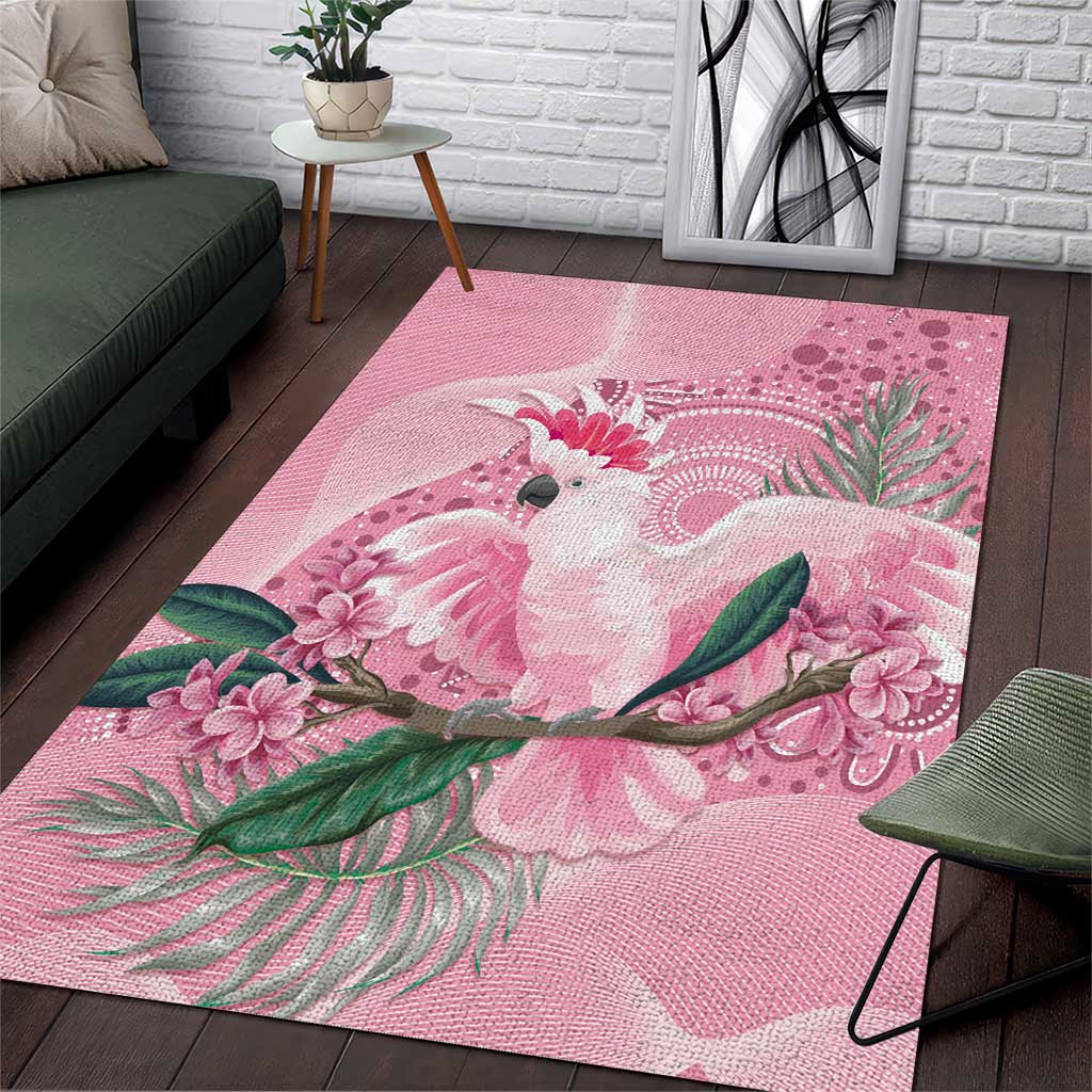Pink Cockatoo Australia Area Rug Aussie Cacatua Leadbeateri - Aboriginal Art