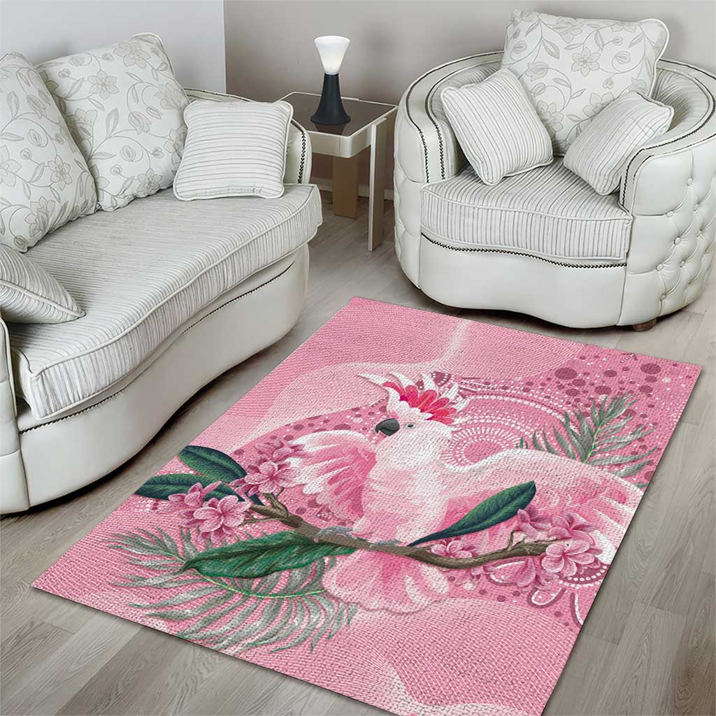 Pink Cockatoo Australia Area Rug Aussie Cacatua Leadbeateri - Aboriginal Art