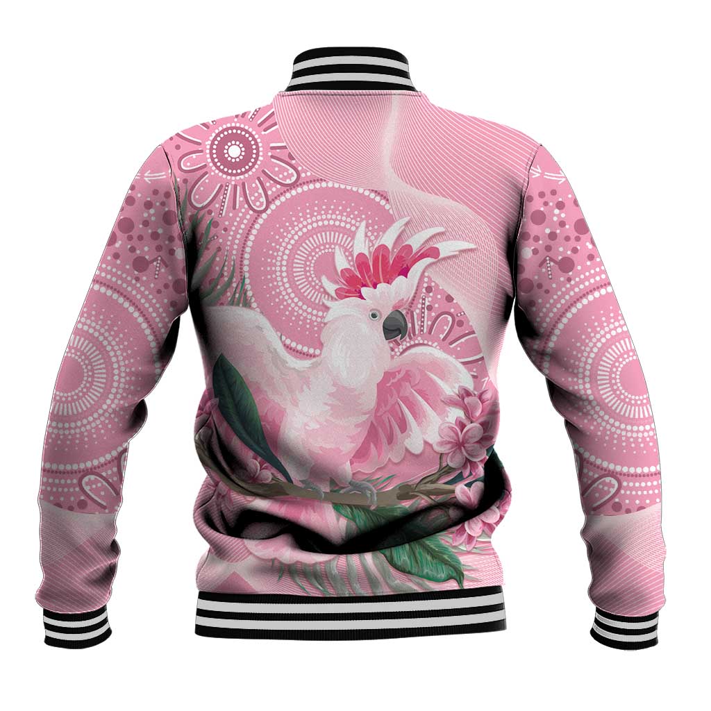 Pink Cockatoo Australia Baseball Jacket Aussie Cacatua Leadbeateri - Aboriginal Art