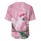 Pink Cockatoo Australia Baseball Jersey Aussie Cacatua Leadbeateri - Aboriginal Art