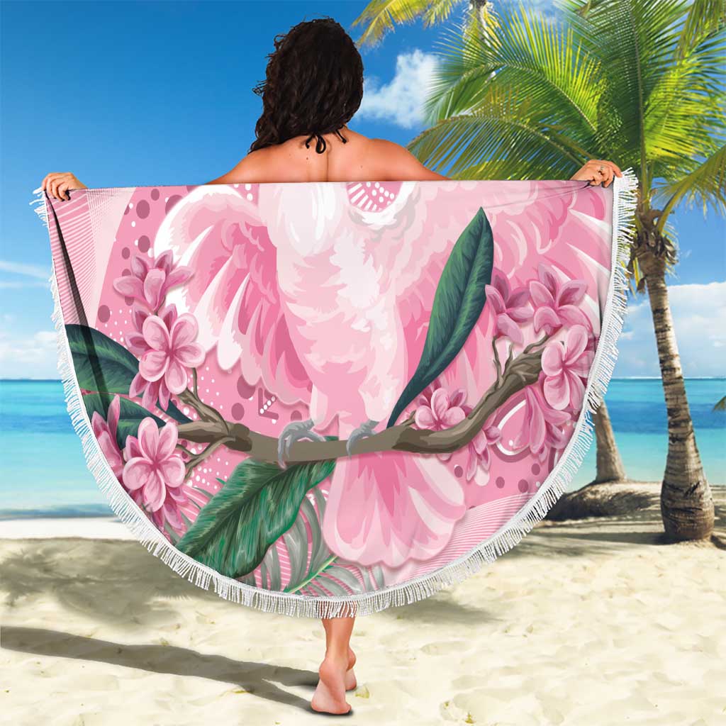 Pink Cockatoo Australia Beach Blanket Aussie Cacatua Leadbeateri - Aboriginal Art