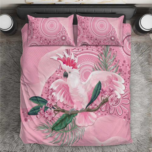 Pink Cockatoo Australia Bedding Set Aussie Cacatua Leadbeateri - Aboriginal Art