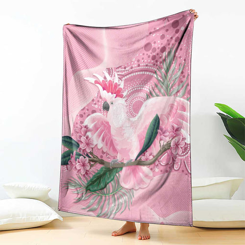 Pink Cockatoo Australia Blanket Aussie Cacatua Leadbeateri - Aboriginal Art