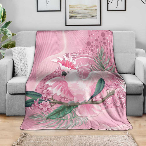 Pink Cockatoo Australia Blanket Aussie Cacatua Leadbeateri - Aboriginal Art