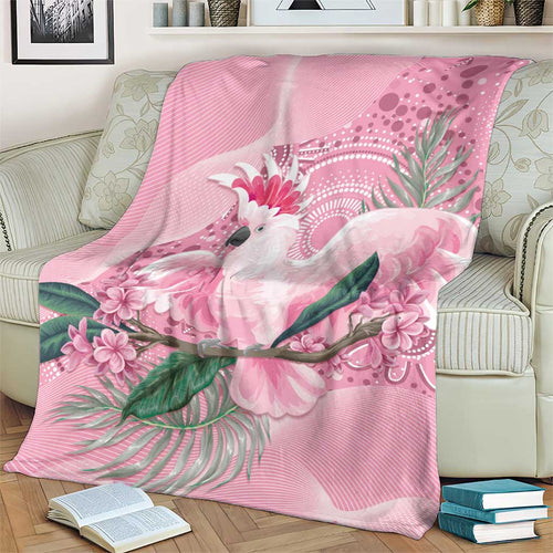Pink Cockatoo Australia Blanket Aussie Cacatua Leadbeateri - Aboriginal Art