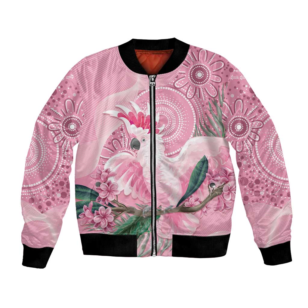 Pink Cockatoo Australia Bomber Jacket Aussie Cacatua Leadbeateri - Aboriginal Art