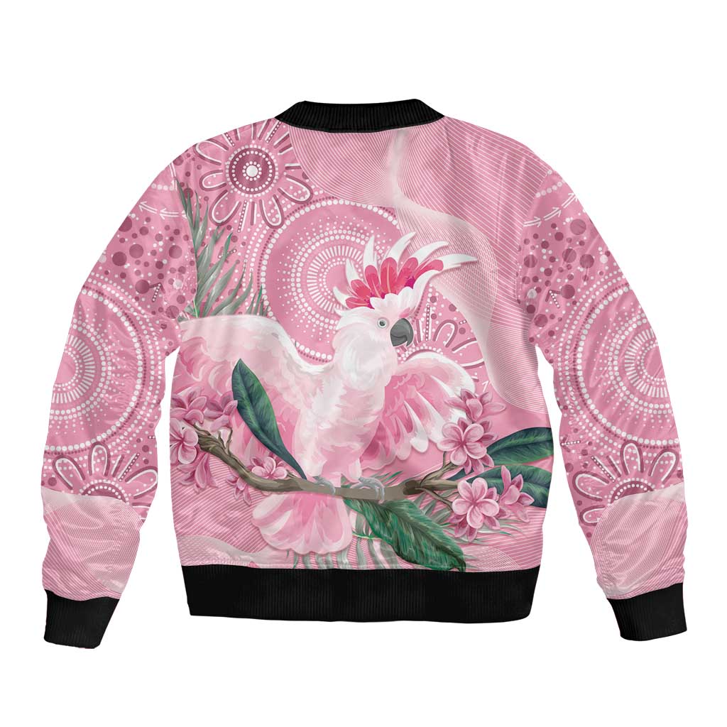 Pink Cockatoo Australia Bomber Jacket Aussie Cacatua Leadbeateri - Aboriginal Art